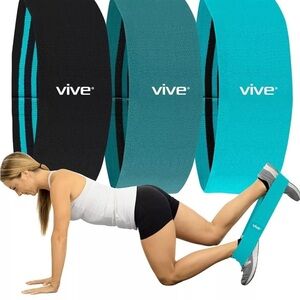 Vive Resistance Bands Set - Black and Teal